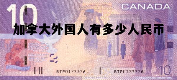 加拿大外国人有多少人民币 加拿大外国人有多少人民币兑换