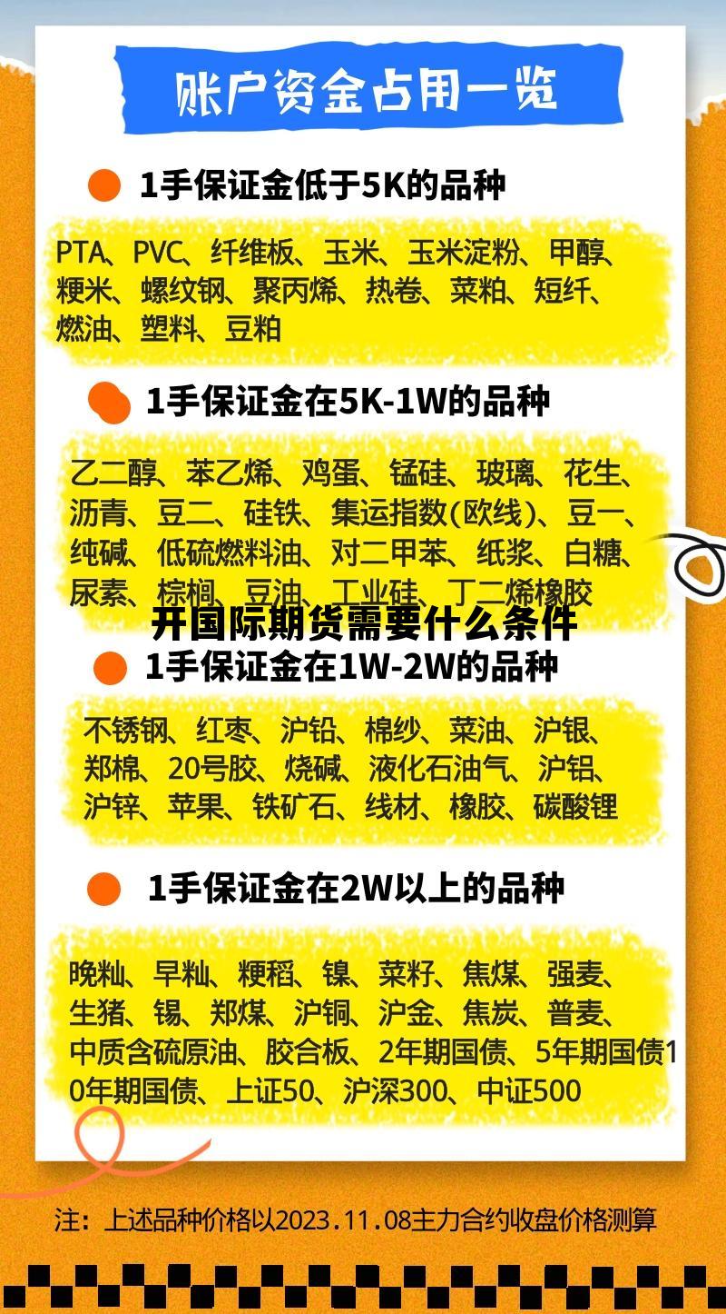 开国际期货需要什么条件 开国际期货需要什么条件才能开户